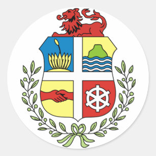 Pegatina Redonda escudo de armas aruba