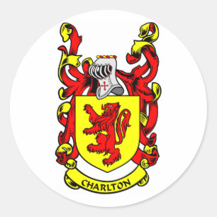 Pegatina Redonda Escudo de armas CHARLTON