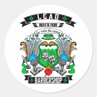 Pegatina Redonda Escudo de armas con plomo de la Barbería