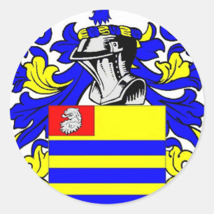 Pegatina Redonda Escudo de armas Cox (irlandés)