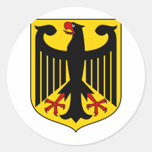 Pegatina Redonda Escudo de armas de Alemania