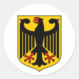 Pegatina Redonda Escudo de armas de Alemania