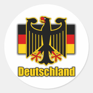 Pegatina Redonda Escudo de armas de Alemania