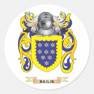 Pegatina Redonda Escudo de armas de alguacil (reposo de familia)