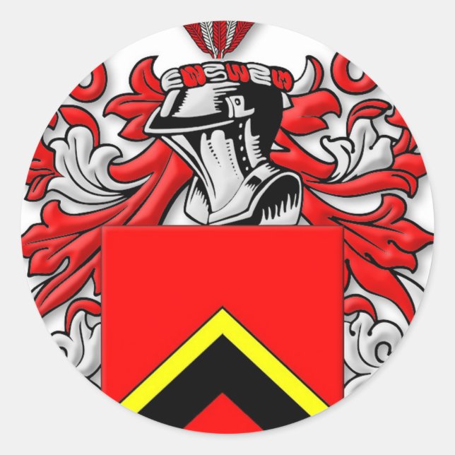 Pegatina Redonda Escudo de armas de Altman (Anverso)