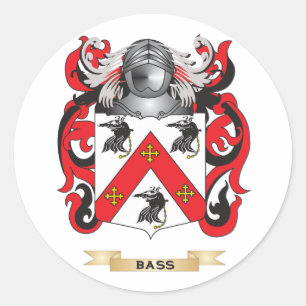 Pegatina Redonda Escudo de armas de bajo costo (reposo familiar)