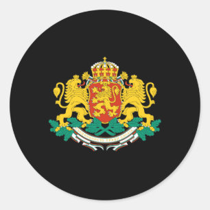 Pegatina Redonda Escudo de armas de Bulgaria