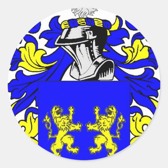 Pegatina Redonda Escudo de armas de Carter (Anverso)