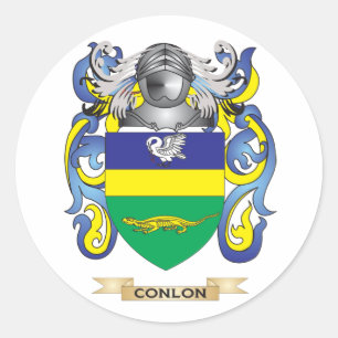 Pegatina Redonda Escudo de armas de Conlon