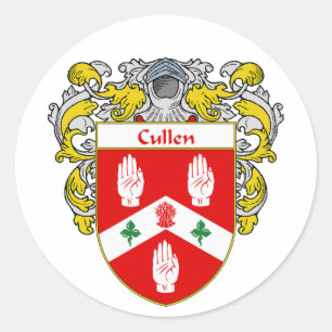 Pegatina Redonda Escudo de armas de Cullen (cubierto)