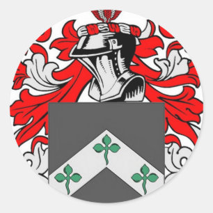 Pegatina Redonda Escudo de armas de Davis (Irlanda)