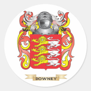 Pegatina Redonda Escudo de armas de Downey