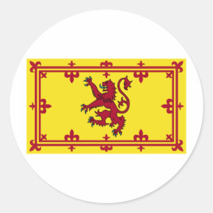 Pegatina Redonda Escudo de armas de Escocia