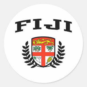 Pegatina Redonda Escudo de armas de Fiji