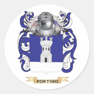 Pegatina Redonda Escudo de armas de Fortino