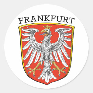 Pegatina Redonda Escudo de armas de Fráncfort - ALEMANIA