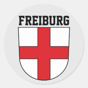 Pegatina Redonda Escudo de armas de Freiburg im Breisgau - ALEMANIA