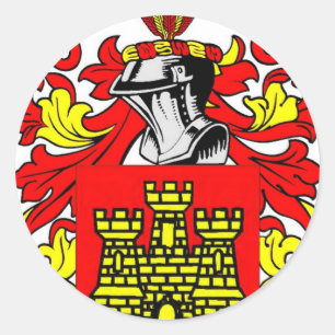 Pegatina Redonda Escudo de armas de González