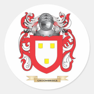 Pegatina Redonda Escudo de armas de Groombridge (escudo familiar)