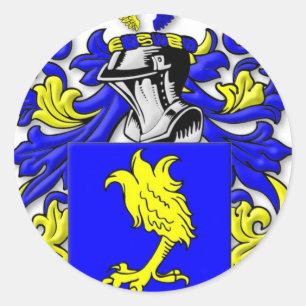 Pegatina Redonda Escudo de armas de Huebner