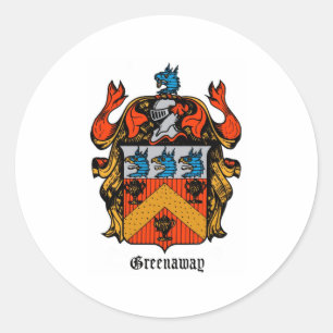 PEGATINA REDONDA ESCUDO DE ARMAS DE INGLATERRA GREENAWAY