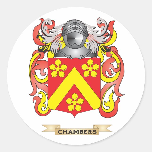 Pegatina Redonda Escudo de armas de las cámaras (Anverso)