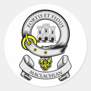 Pegatina Redonda Escudo de armas de MACLACHLAN