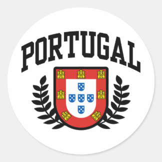 Pegatina Redonda Escudo de armas de Portugal