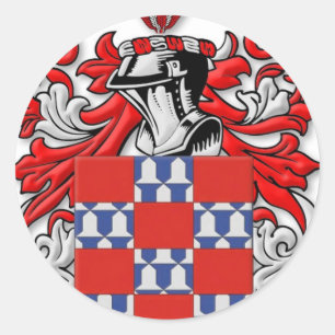 Pegatina Redonda Escudo de armas de Quinones