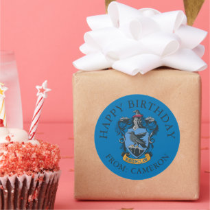 Pegatina Redonda Escudo de armas de Ravenclaw Cumpleaños feliz