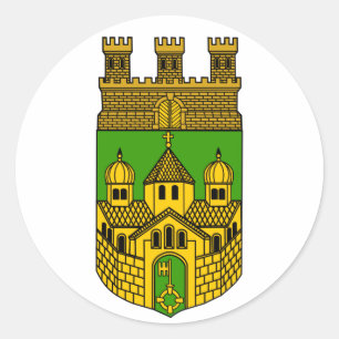 Pegatina Redonda Escudo de armas de Recklinghausen, Alemania