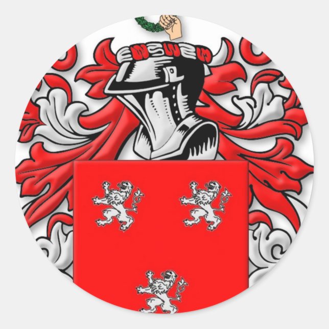 Pegatina Redonda Escudo de armas de Ross (Anverso)