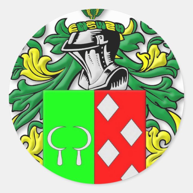 Pegatina Redonda Escudo de armas de Siegel (Anverso)