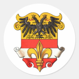 Pegatina Redonda Escudo de armas de Trieste 1467-1919