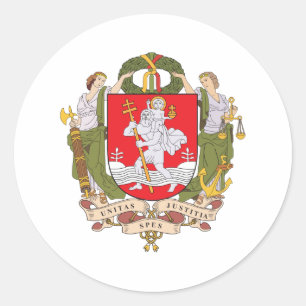 Pegatina Redonda Escudo de armas de Vilna