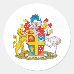 Pegatina Redonda Escudo De Armas De Wellington
