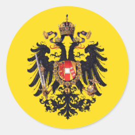 Pegatina Redonda Escudo de armas del botón Imperio austriaco
