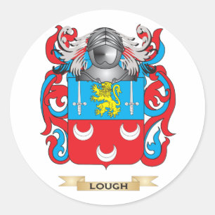 Pegatina Redonda Escudo de armas del lago (escudo de la familia)
