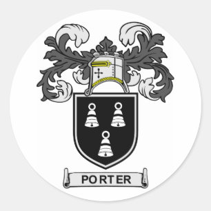 Pegatina Redonda Escudo de armas del PORTERO