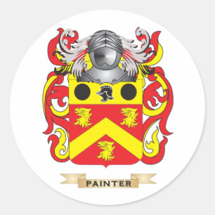 Pegatina Redonda Escudo de armas (escudo familiar)