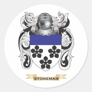 Pegatina Redonda Escudo de armas estonero (reposo familiar)