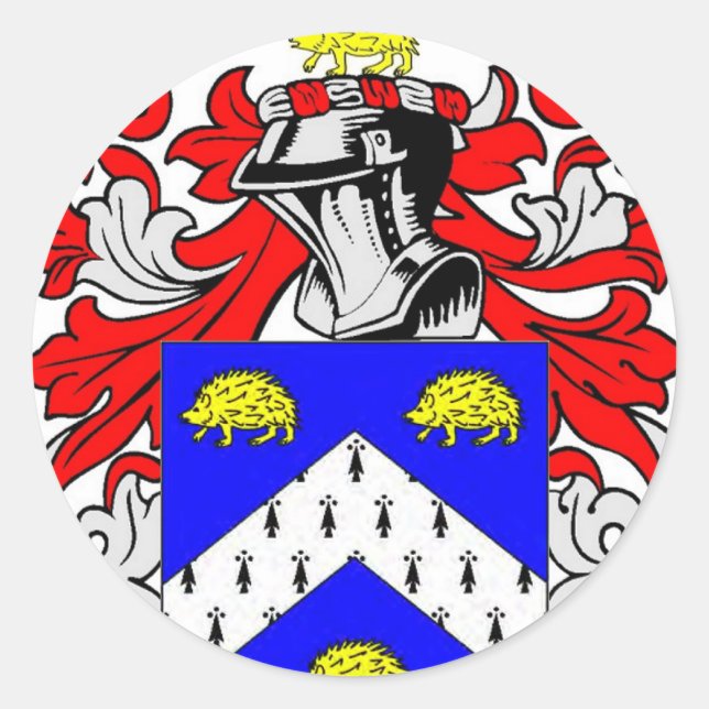 Pegatina Redonda Escudo de armas Harris (Anverso)