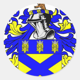 Pegatina Redonda Escudo de armas (inglés) del tonelero