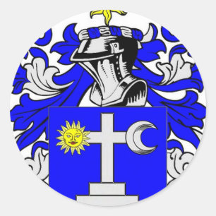 Pegatina Redonda Escudo de armas (irlandés) de Martin