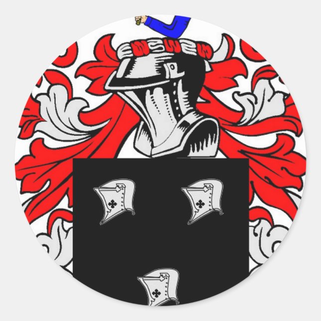 Pegatina Redonda Escudo de armas Kennedy (irlandés) (Anverso)