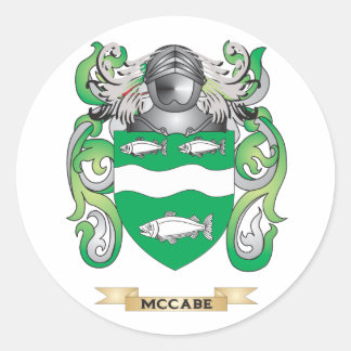 Pegatina Redonda Escudo de armas McCabe (escudo familiar)