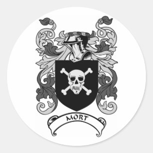 Pegatina Redonda Escudo de armas MORT