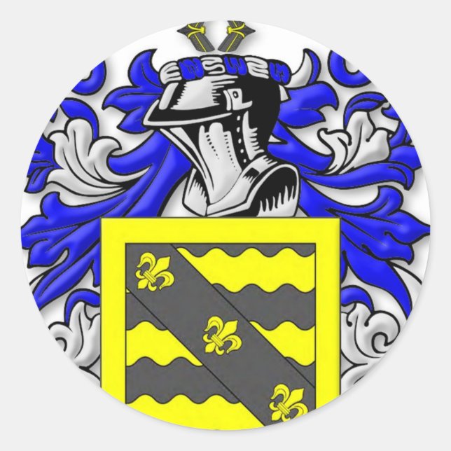 Pegatina Redonda Escudo de armas por Internet (Anverso)