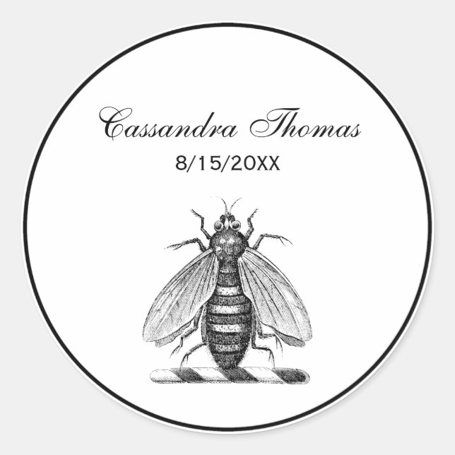 Pegatina Redonda Escudo de armas precoz heráldico vintage (Anverso)