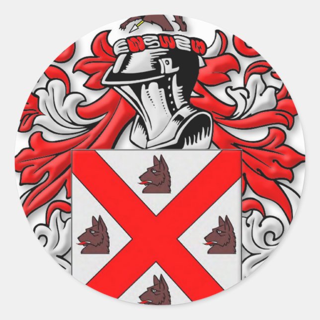 Pegatina Redonda Escudo de armas proscrito (Anverso)